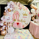 Custom Photo Microfiber Cloth Party Round Backdrop